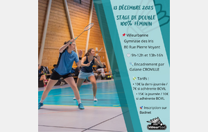 Save the Date – Stages Féminins saison 2025/2026