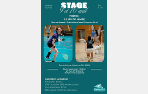 Stage 9 &amp; 10 avril - Maxime Salamo