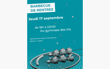 Soirée BBQ de rentrée - Jeudi 17 septembre