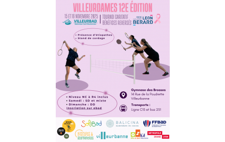 Villeur'Dames : Tournoi caritatif féminin et mixte.